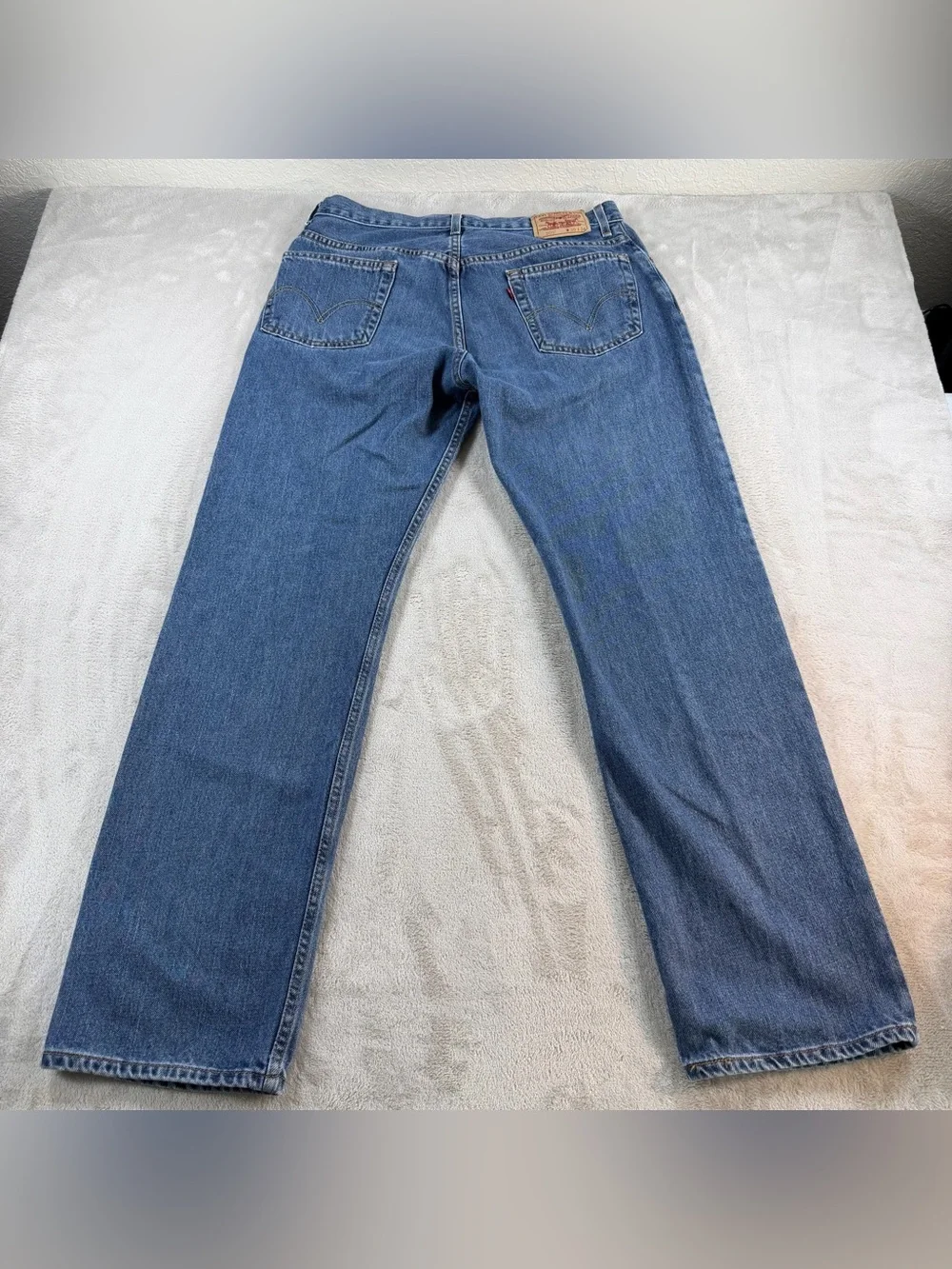 Levi's 505 Regular Fit Jeans Mens W36‎ L34 Blue Denim Straight Leg Zipper Fly